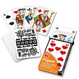 Piquetkarten Scherenschnitt mit grossen Zahlen Spiel
