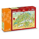 Schweiz - Suisse. Illustrierte Schweizer Karte Spiel