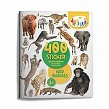 Kartonierter Einband (Kt) Stickerbuch Wildtiere von