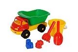 Androni 6041 - Lkw Kipper 35 cm, gefüllt mit Eimergarnitur, sortiert Spiel
