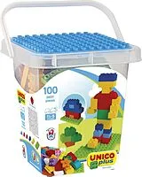 Bausteine 100 Teile im Eimer Unico Spiel