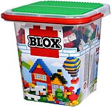 Simba 104114519 - Blox, 500 bunte Bausteine im Eimer, Steine, Fenster, Türen und Grundplatte Spiel