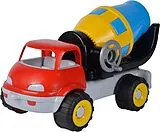 Simba 107134611 - Betonmischer mit Softreifen, Kunststoff, 38 cm, Sandspielzeug Spiel