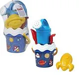 Simba 107114607 - Space Baby-Eimergarnitur, (Eimer 11cm), 6-teilig, Sandspielzeug Spiel
