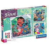 CLEMENTONI® Puzzle Stitch, ab 5 Jahren 3 Motive sortiert, Stitch&Lilo, Stitch und Stitch&Angel 3 x, 48teilig Spiel
