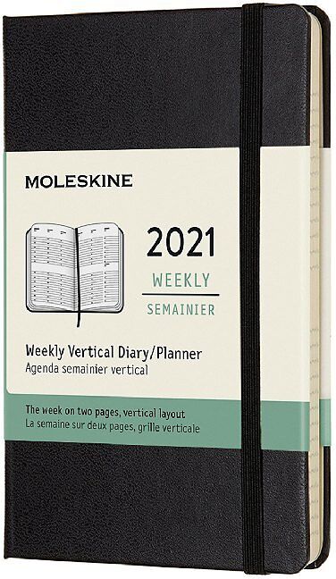 Moleskine 12 Monate Wochenkalender 21 Pocket A6 1 Wo 2 Seiten Vertikal Fester Einband Schwarz Englische Bucher Kaufen Ex Libris