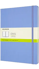 Blankobuch geb Moleskine Notizbuch XL, Blanko, Fester Einband, Hortensien Blau von