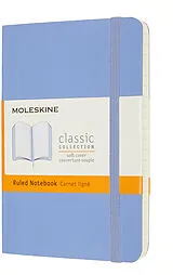 Blankobuch geb Moleskine Notizbuch Pocket/A6, Liniert, Weicher Einband, Hortensien Blau von