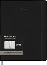 Fester Einband Moleskine 12 Monate Pro Wochen Notizkalender 2025, Pro XL, Schwarz von 