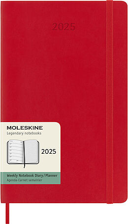 Kartonierter Einband Moleskine 12 Monate Wochen Notizkalender 2025, Large/A5 von 