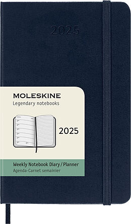 Fester Einband Moleskine 12 Monate Wochen Notizkalender 2025, Pocket/A6 von 