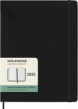 Fester Einband MOLESKINE Agenda Classic X-Large 2025 1W/1S schwarz HC 19x25cm von 