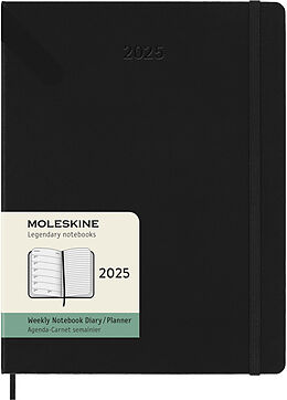 Fester Einband MOLESKINE Agenda Classic X-Large 2025 1W/1S schwarz HC 19x25cm von 