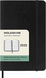 Fester Einband Moleskine 12 Monate Monats Notizkalender 2025, Pocket/A6 von 