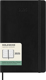 Kartonierter Einband Moleskine 12 Monate Monats Notizkalender 2025, Large/A5, 1 Wo = 2 Seiten, linierte Seiten, Weicher Einband, Schwarz von 