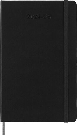 Fester Einband Moleskine 18 Monate Tagesnotizkalender 2024/2025, L/A5, Fester Einband, Schwarz von 