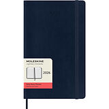 Kartonierter Einband Moleskine 12 Monate Tageskalender 2026, Large/A5, 1 Tag = 1 Seite, Weicher Einband, Saphir von 