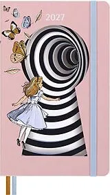 Fester Einband Moleskine Alice im Wunderland 12 Monate Wochen-Notizkalender 2027, L/A5, 1 Wo = 1 Seite, fester Einband von