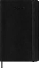 Jahresagenda kt Moleskine 18 Monate Tagesnotizkalender 2025/2026, L/A5, 1 Tag = 1 Seite, Weicher Einband, Schwarz von