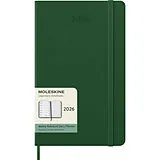 Jahresagenda geb Moleskine 12 Monate Wochen Notizkalender 2026, Large/A5, 1 Wo = 1 Seite, rechts linierte Seite, Fester Einband, Myrtengrün von 