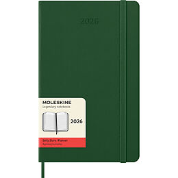 Kalender Moleskine 12 Monate Tageskalender 2026, Large/A5, 1 Tag = 1 Seite, Fester Einband, Myrtengrün von 