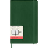 Kartonierter Einband Moleskine 12 Monate Tageskalender 2026, Large/A5, 1 Tag = 1 Seite, Weicher Einband, Myrtengrün von 