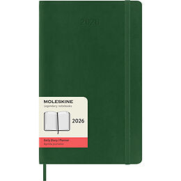 Kalender Moleskine 12 Monate Tageskalender 2026, Large/A5, 1 Tag = 1 Seite, Weicher Einband, Myrtengrün von 