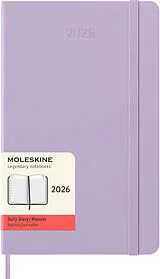 Jahresagenda geb Moleskine 12 Monate Tageskalender 2026, Large/A5, 1 Tag = 1 Seite, fester Einband, Flieder von 