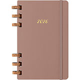 Fester Einband Moleskine 12 Monate Planer mit Spiralbindung 2026, L/A5, Fester Einband, Mandelbraun von 