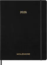 Jahresagenda geb Moleskine 13 Monate Essential Wochenkalender, 1 Wo = 2 Seiten, vertikal, XXL, fester Einband, Schwarz von