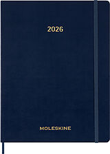 Kartonierter Einband Moleskine 15 Monate Essential Wochenkalender 2025/2026, 1 Wo = 2 Seiten, vertikal, XXL, fester Einband, Saphirblau von 