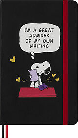 Fester Einband Moleskine Peanuts Snoopy Verehrer Notizbuch limitierte Ausgabe, L/A5, liniert, fester Einband, Schwarz von 