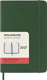 Kartonierter Einband Moleskine 12 Monate Tageskalender 2027, Pocket/A6, 1 Tag = 1 Seite, Weicher Einband, Myrtengrün von 