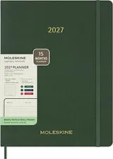 Kalender Moleskine 15 Monate Essential Wochenkalender 2026/2027, 1 Wo = 2 Seiten, vertikal, XXL, weicher Einband, Myrtengrün von Moleskine