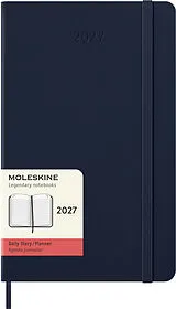 Fester Einband Moleskine 12 Monate Tageskalender 2027, Large/A5, 1 Tag = 1 Seite, Fester Einband, Saphir von