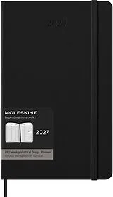 Fester Einband Moleskine 12 Monate Pro Wochen Notizkalender 2027, Pro Large/A5, 1 Wo = 2 Seiten, vertikal, Spalten für Notizen, fester Einband, Schwarz von 