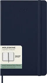 Fester Einband Moleskine 12 Monate Wochen Notizkalender 2027, Large/A5, 1 Wo = 1 Seite, rechts linierte Seite, Fester Einband, Saphir von 