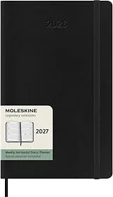 Kartonierter Einband Moleskine 12 Monate Wochen Notizkalender 2027, Large/A5, 1 Wo = 2 Seiten, linierte Seiten, Weicher Einband, Schwarz von 