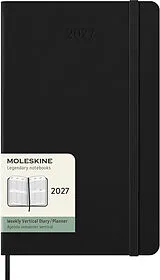 Fester Einband Moleskine 12 Monate Wochenkalender 2027, Large/A5, 1 Wo = 2 Seiten, vertikal, fester Einband, Schwarz von 