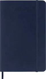Kartonierter Einband Moleskine 18 Monate Wochen Notizkalender 2026/2027, Pocket/A6, 1 Wo = 1 Seite, rechts linierte Seite, Weicher Einband, Saphir von