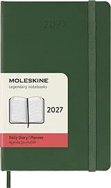 Fester Einband Moleskine 12 Monate Tageskalender 2027, Pocket/A6, 1 Tag = 1 Seite, Fester Einband, Myrtengrün von 