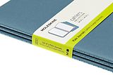 Blankobuch geb Moleskine Journals - Cahier L/A5, Set of 3 PCS Plain, Cardboard Cover, Brisk Blue von 