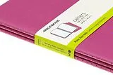 Blankobuch geb Moleskine Journals - Cahier L/A5, Set of 3 PCS Plain, Cardboard Cover, Kinetic Pink von