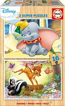 Holzpuzzle Dumbo &amp; Bambi (Kinderpuzzle) Spiel