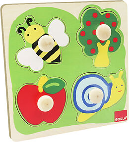 Holzpuzzle Biene, Apfelbaum und Schnecke Spiel