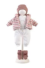 Kleiderset Elefant rosa 40-42cm Spiel