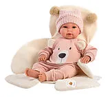 Babypuppe Teddybär rosa 36cm Spiel