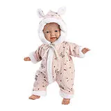 Babypuppe mit Overall rosa 32cm Spiel