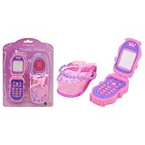 Mobile Handy mit Tasche rosa Spiel