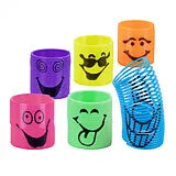 Lächelnde Slinkies 6 Stck in 6 Farben, Durchmesser 3 cm Spiel